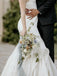 Fabulous Mermaid Satin Spaghetti Straps Backless V-Neck  Wedding Dresses  WD448