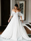 Unique Chiffon Sweetheart Off-The-Shoulder Bridal Gowns A-line Wedding Dresses WD460