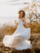 Simple Tulle Off-The-Shoulder A-Line with Appliques Wedding Dresses WD469