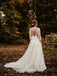 Elegant A-line Lace Long Sleeves Backless Wedding Dresses WD481