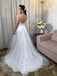 Fabulous V-Neck Backless Appliques Tulle Mermaid Wedding Dresses  WD488