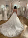 Elegant Sweetheart Long Appliqued Tulle Wedding Dresses A-line Bridal Gowns  WD492