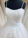 Beautiful Tulle Lace Spaghetti Straps  Appliqued A-line Wedding Dresses WD504