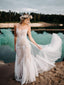 Beautiful Tulle Sleeveless Illusion A-line Wedding Gowns  WD507