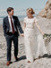 Beautiful Appliqued Sheath Wedding Dresses With Sleeves Bridal Gowns WD510