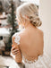 Fabulous Tulle Appliqued Backless A-line Wedding Dresses With Sweep Train WD519