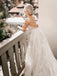 Fabulous Tulle Appliqued Backless A-line Wedding Dresses With Sweep Train WD519