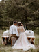 Dreamy Long Sleeves A-line Wedding Dresses Applique Tulle Backless Bridal Gowns WD527
