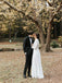 Delicate Chiffon High Choker Illusion Long Sleeve A-line Bridal Gown WD537