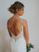 Elegant Tulle Beaded Spaghetti Straps Mermaid Chapel Train Wedding Dresses WD543
