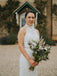 Retro Lace Beaded Sweep Train Sheath Wedding Dresses WD544