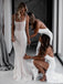 Gorgeous Beaded Lace Spaghetti Straps Mermaid Chapel Train Wedding Dresses WD559