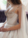 Shining Tulle Spaghetti Straps Beaded A-line Wedding Dresses WD577