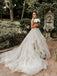 Charming Rhinestone Tulle A-line Chapel Train Wedding Dresses WD586