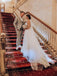 Marvelous V-neck A-line Polka Dot Lace Wedding Dresse Tulle Bridal Gowns WD597