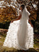 Marvelous V-neck A-line Wedding Dresses Stereoscopic Appliques Lace Bridal Gowns WD603