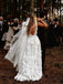 Marvelous V-neck A-line Wedding Dresses Stereoscopic Appliques Lace Bridal Gowns WD603