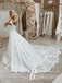 Elegance Satin Off-the-shoulder A-line Wedding Dresses With Appliques WD618