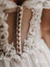 Alluring Off-the-shoulder Beaded A-line Wedding Dresses Lace Appliqued Gowns WD623