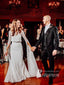 Simple Scoop Chiffon Sheath Wedding Dresses A-line Long Sleeves WD630