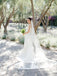 Glamorous Satin Spaghetti Straps Mermaid Long Wedding Dresses With Button WD633