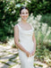 Glamorous Satin Spaghetti Straps Mermaid Long Wedding Dresses With Button WD633