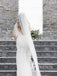Simple V-neckline Satin Wedding Dresses Mermaid Sweep Train Bridal Gowns WD634