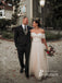 Romantic A-line Off-the-shoulder Floor-Length Tulle Wedding Dresses WD637