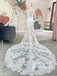 Charming Lace Deep V-neckline Mermaid Wedding Dresses With Appliques WD645