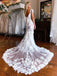 Marvelous Off-the-shoulder Appliques Tulle Sheath Wedding Dresses With Split WD648