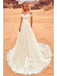 Alluring Tulle Off-the-shoulder Belt Wedding Dresses A-line Appliqued Gowns WD650