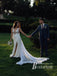 Romantic Chiffon V-neckline A-line Wedding Dresses With Appliques Beaded WD653