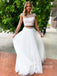 Stunning Tulle 2 Pieces Appliques Beaded A-line Wedding Dresses WD660
