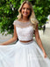 Stunning Tulle 2 Pieces Appliques Beaded A-line Wedding Dresses WD660