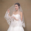 Graceful Tulle Sequined Short Wedding Veil With Appliques WV014