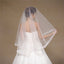 Exquisite Tulle White Appliqued Long Wedding Veil WV024