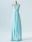 A-line Asymmetric Sweetheart Floor-Length Chiffon Bridesmaid Dresses 2864