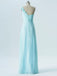 BohoProm Bridesmaid Dress A-line Asymmetric Sweetheart Floor-Length Chiffon Bridesmaid Dresses 2864