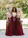 BohoProm Bridesmaid Dress A-line Scoop/V-neck/Halter Floor-Length Tulle Bridesmaid Dresses HX00117