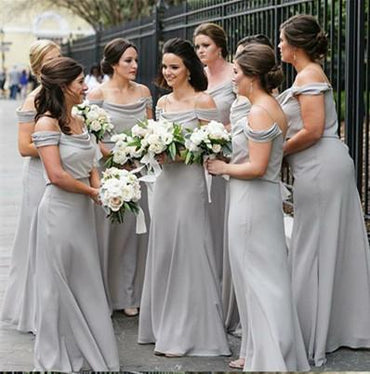 Simple Taffeta Sheath Bridesmaid Dresses Spaghetti Straps Short Gowns BD127  – BohoProm