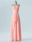 A-line Straight Across Floor-Length Chiffon Bridesmaid Dresses 2863
