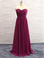 A-line Sweetheart Floor-Length Chiffon Simple Bridesmaid Dresses ABC00021