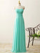 BohoProm Bridesmaid Dress A-line Sweetheart Floor-Length Chiffon Simple Mint Bridesmaid Dresses ABC00020