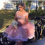 BohoProm Bridesmaid Dress A-line Sweetheart Tea Length Tulle Bridesmaid Dresses With Appliques HX0017