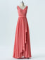 A-line  V- Neck  Floor-Length Chiffon Bridesmaid Dresses 2873