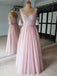 BohoProm Bridesmaid Dress Attractive Chiffon Scoop Neckline Half Sleeves A-line Bridesmaid Dresses With Appliques BD043