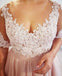 BohoProm Bridesmaid Dress Attractive Chiffon Scoop Neckline Half Sleeves A-line Bridesmaid Dresses With Appliques BD043