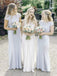 BohoProm Bridesmaid Dress Attractive Satin & Lace Jewel Neckline Cap Sleeves Sheath Bridesmaid Dresses BD092