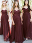 Beautiful Tulle Off-the-shoulder Neckline Floor-length A-line Bridesmaid Dresses BD059