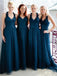 BohoProm Bridesmaid Dress Charming Tulle Halter Neckline Sweep Train A-line Bridesmaid Dresses BD080